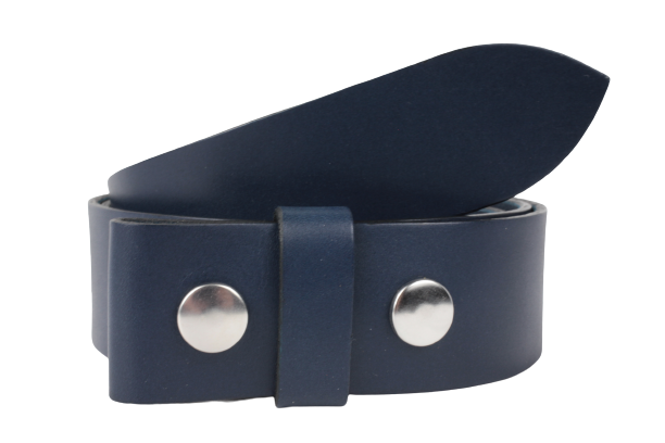 Blue Leather Belt Straps