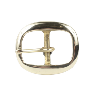 1.25 Inch 32mm Brass Oval Belt Buckle