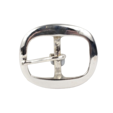 1.25 Inch 32mm Silver Oval Belt Buckle