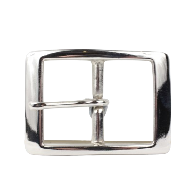 1.5 Inch 38mm Silver Rectangle Belt Buckle