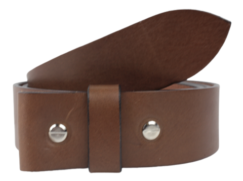 2 Inch Wide Brown Leather Belt Strap Chicago Screws