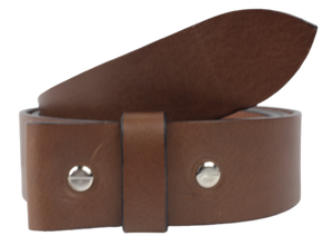 1 Inch Wide Brown Leather Belt Strap Chicago Screws