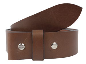 1.25 Wide Brown Leather Belt Strap Chicago Screws