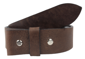 1.25 Wide Dark Brown Leather Belt Strap Chicago Screws