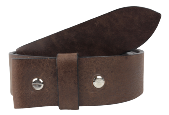 2 Inch Wide Dark Brown Leather Belt Strap Chicago Screws