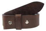 1.5" Wide Dark Brown Leather Belt Strap Replacement with Chicago Screws