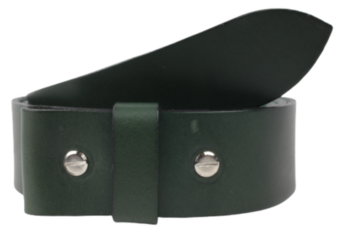 1.5" Wide Green Leather Belt Strap Replacement with Chicago Screws
