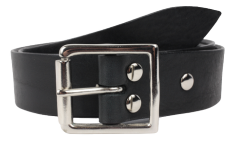 1 1 4" Inch Wide Black Leather Belt