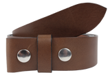 1 1/2" Inch Brown Leather Belt Strap