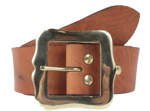 1 3/4" Inch Brown Leather Belt