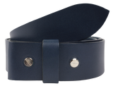 2 Inch Made to Measure Blue Leather Belt Strap