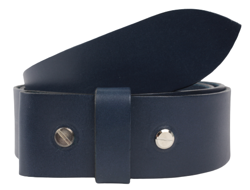 1 Inch Blue Leather Belt Strap with Chicago Screws