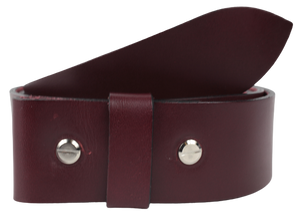 2 Inch Made to Measure Burgundy Leather Belt Strap