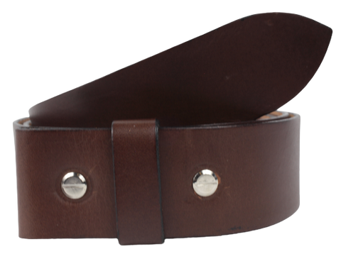 1.75" Inch Chestnut Belt Strap for Removable Buckles Chicago Screws