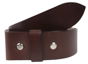 1.25 Inch Wide Chestnut Leather Belt Strap