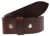 1 Inch Chestnut Leather Belt Strap with Chicago Screws