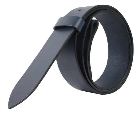 25mm Interchangeable Blue Leather Belt Strap