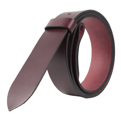 50mm Wide Burgundy Belt Strap with Chicago Screws