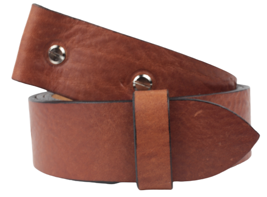 1.75 Inch (45mm) Dark Tan Belt Strap for Removable Buckles Chicago