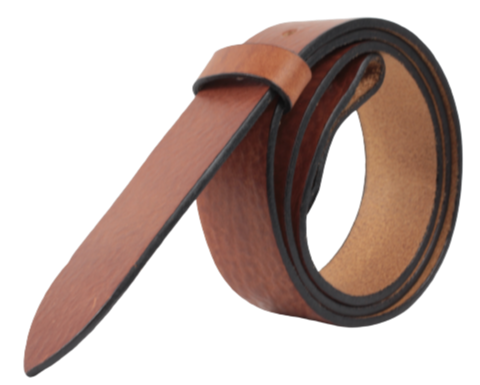 38mm Dark Tan Leather Belt Strap