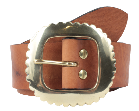 45mm Wide Dark Tan Leather Belt