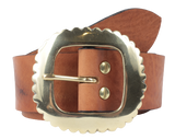 45mm Wide Dark Tan Leather Belt