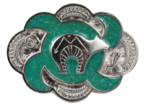 Bear Turquoise Belt Buckle