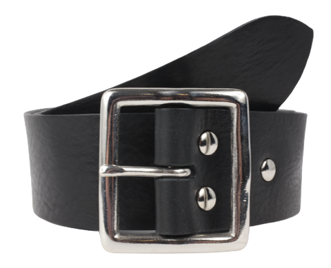 Black 1.75 Wide Leather Belt