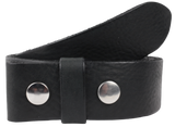 Black 1 1/2" Leather Belt Strap