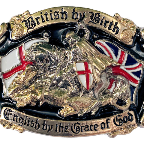 British by Birth Gold and Silver Belt Buckle Special Edition