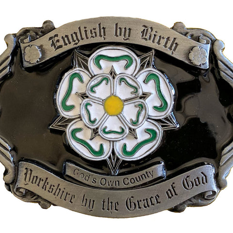 British by Birth Yorkshire by the Grace of God Belt Buckle