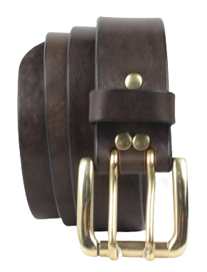 Brown 2 Prong Leather Belt