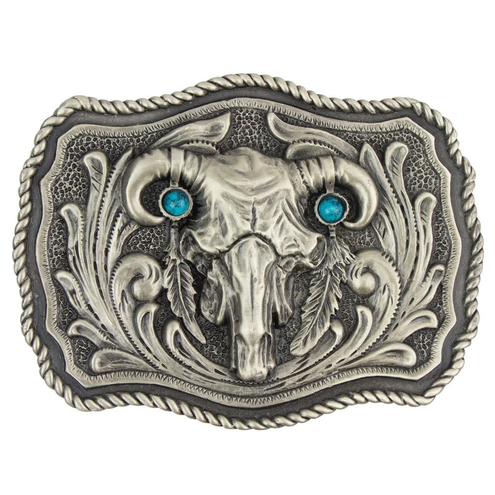 Bull Skull with Turquoise Stones Trophy Belt Buckle – Buckle My Belt Bull Skull with Turquoise Stones Trophy Belt Buckle – Buckle My Belt