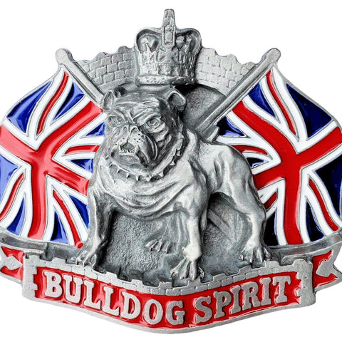 Bulldog Spirit Union Jack Belt Buckle
