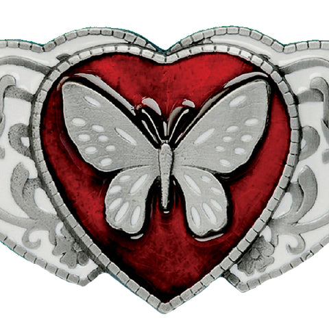 Butterfly on 3 Hearts Bolo Tie
