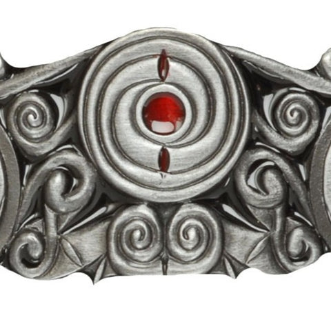 Celtic Swirl Design Red Belt Buckle