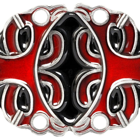 Celtic Two Birds Red Belt Buckle