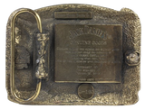 Copy of Jack Daniels Old Time Brass Gold Plated Belt Buckle Back