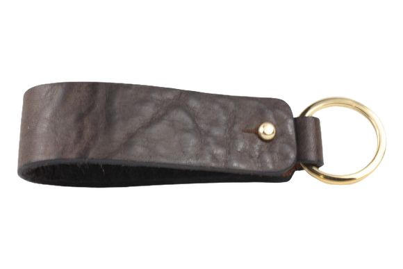 Dark Brown Leather Keychain Holder
