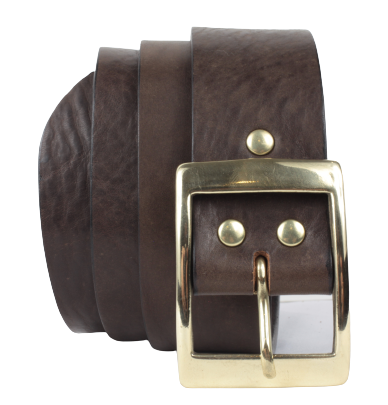 Dark Brown Wide Leather Belt