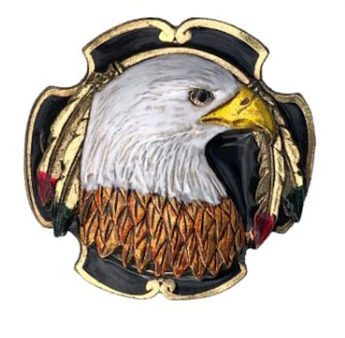 Eagle Head Gold Plated Bolo Tie