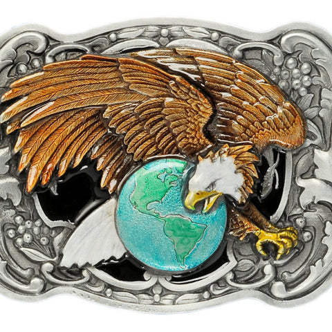 Eagle on Globe Belt Buckle