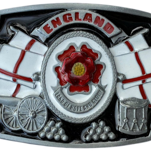 England Land of Hope and Glory Flag Patriotic Belt Buckle