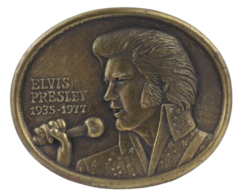 First Edition 1935 1977 Elvis Presley Belt Buckle Back