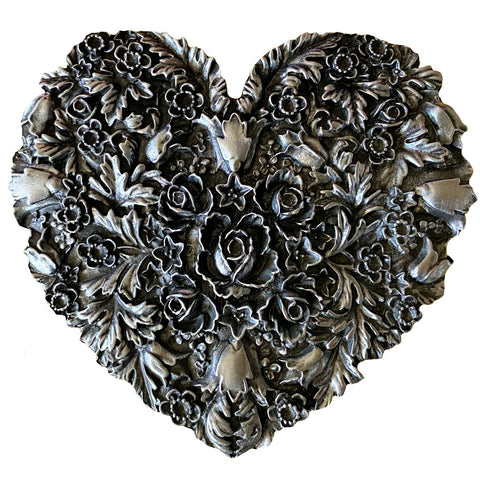 Flowered Heart Belt Buckle