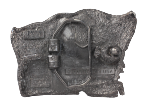 Harley Davidson Freedom to Ride Silver Belt Buckle Back