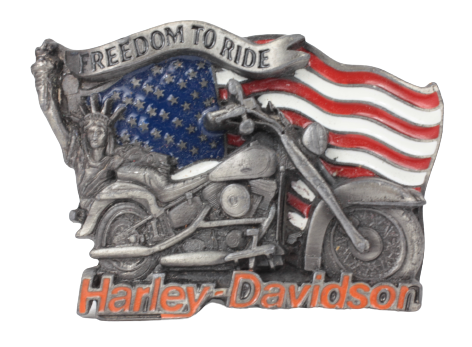 Harley Davidson Freedom to Ride Silver Belt Buckle