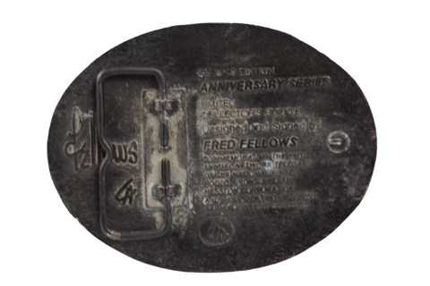 Hesston National Finals Rodeo NFR 1984 Belt Buckle Back