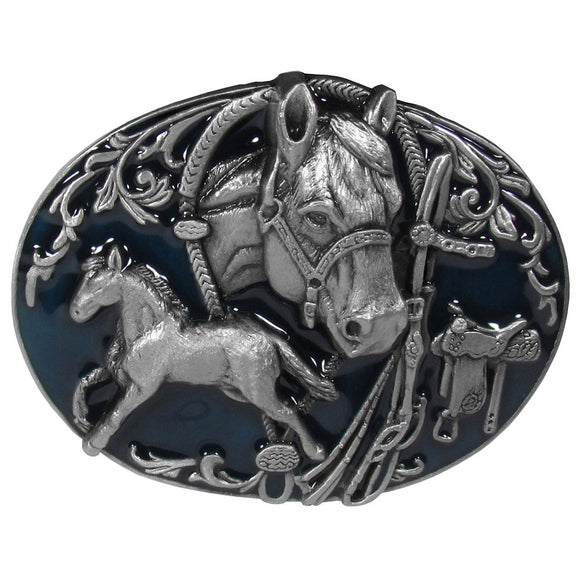 Horse and Tack Belt Buckle