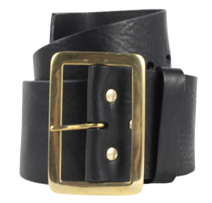 Santa Belt 3 Inch Wide 75mm Luxury Deluxe Full Grain Leather